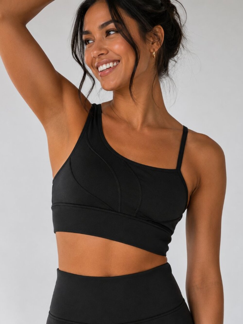 Phoenix Active Wear MALIBU BOLD SHOULDER BRA black Large A-C